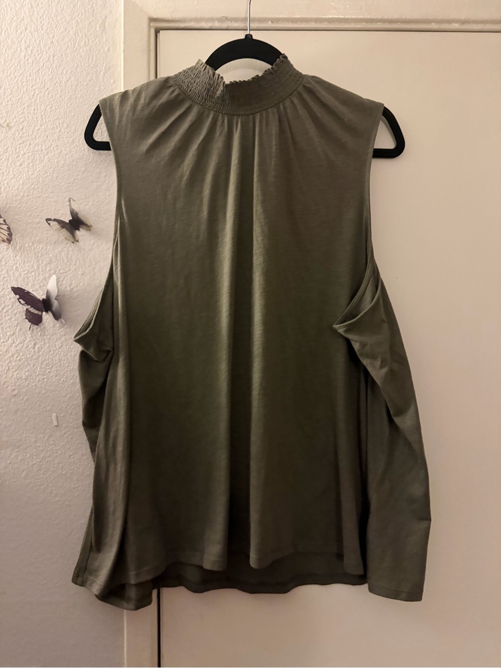 Maurices Olive Green Mock-Neck Sleeveless Top